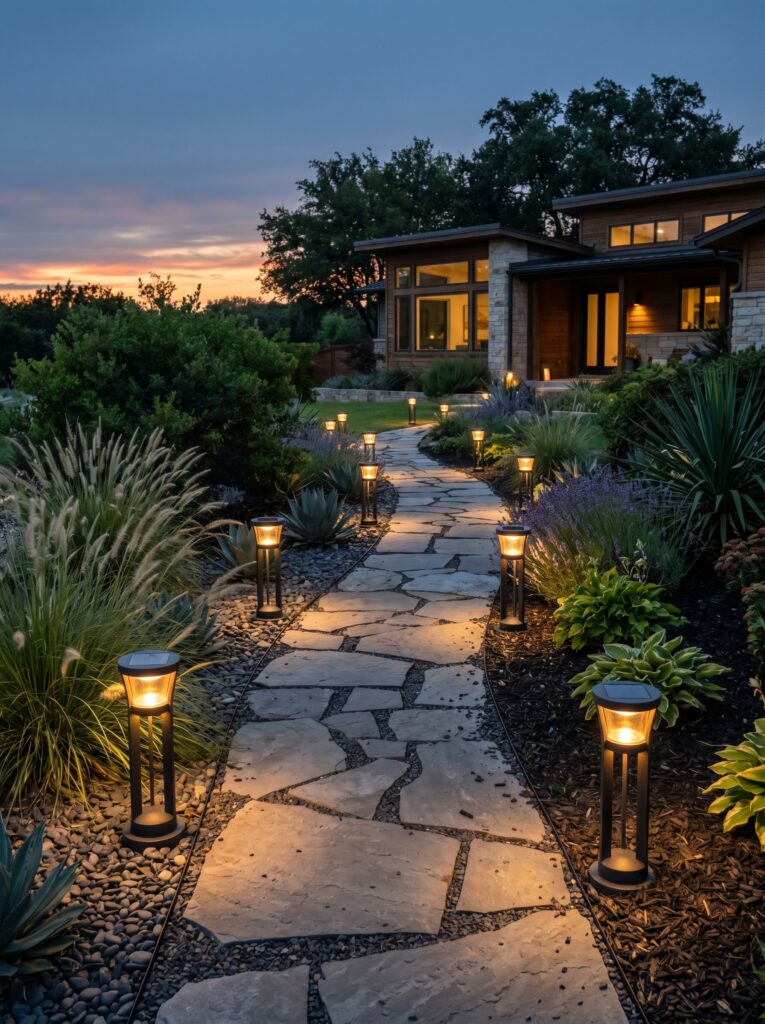 Solar-Powered Outdoor Lighting