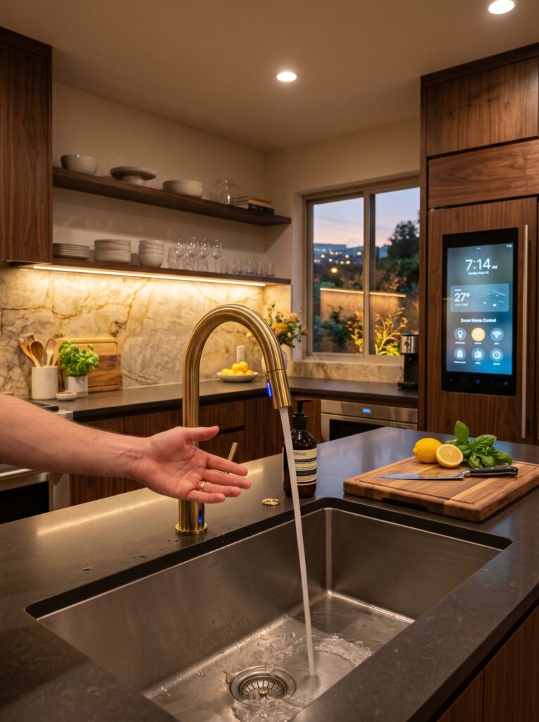 Touchless Gold Faucet for Modern Luxury