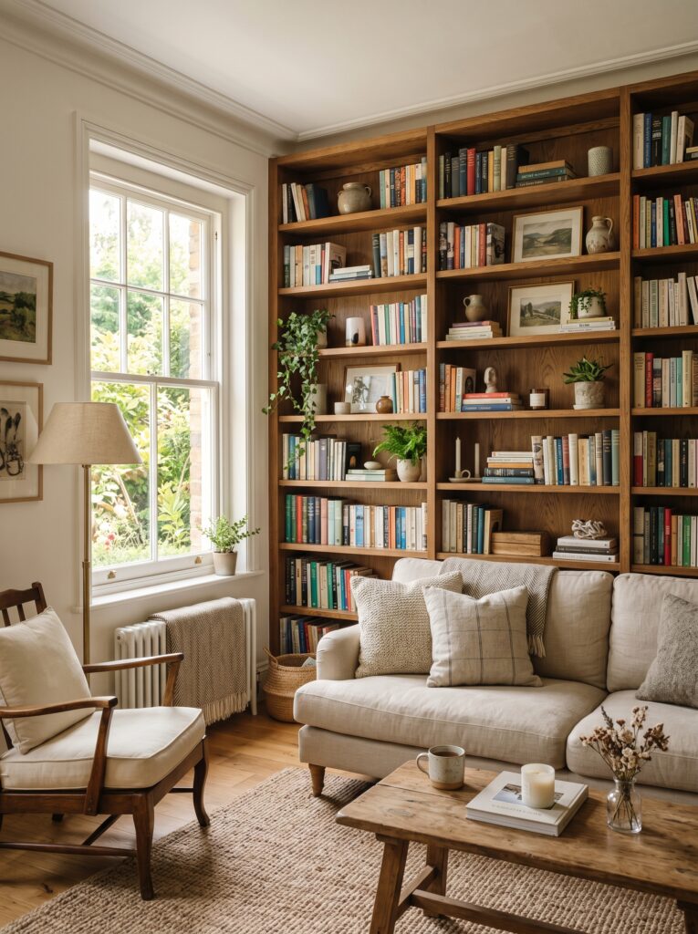  Open Wooden Bookshelves for Warmth