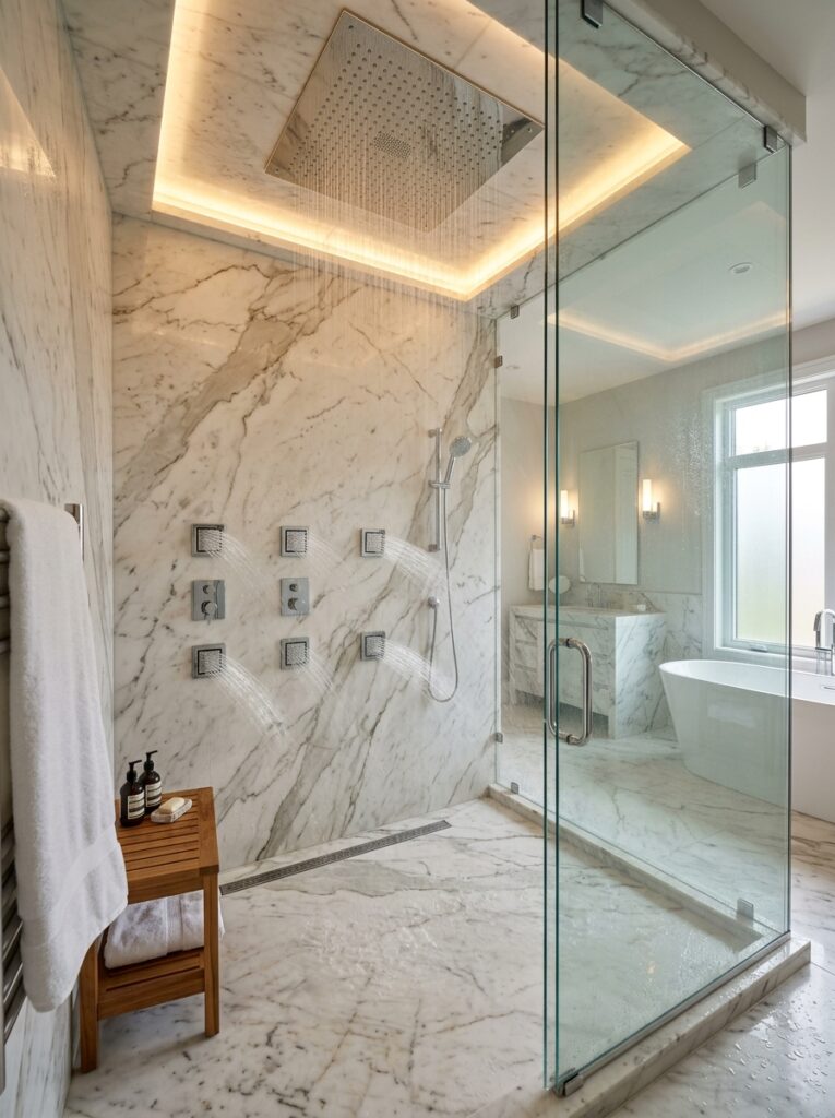  Luxury Ceiling Rainfall with Body Jets