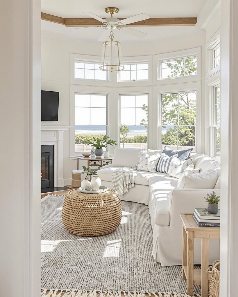 coastal interior natural textures rattan jute
