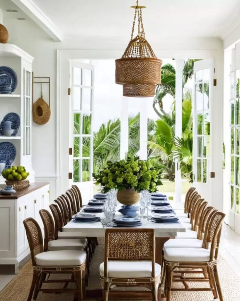 coastal interior palm plant decor