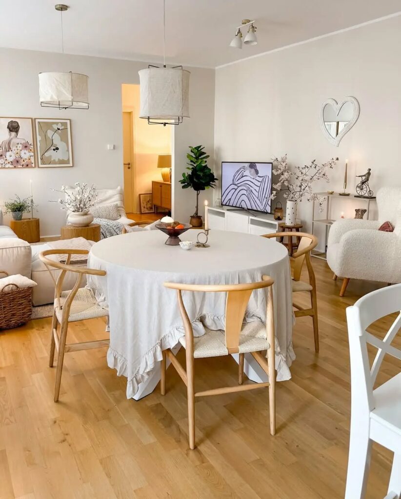 layered jute rug coastal living room
