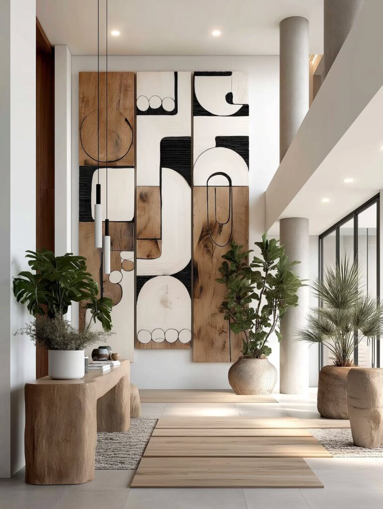 : modern grid wall molding