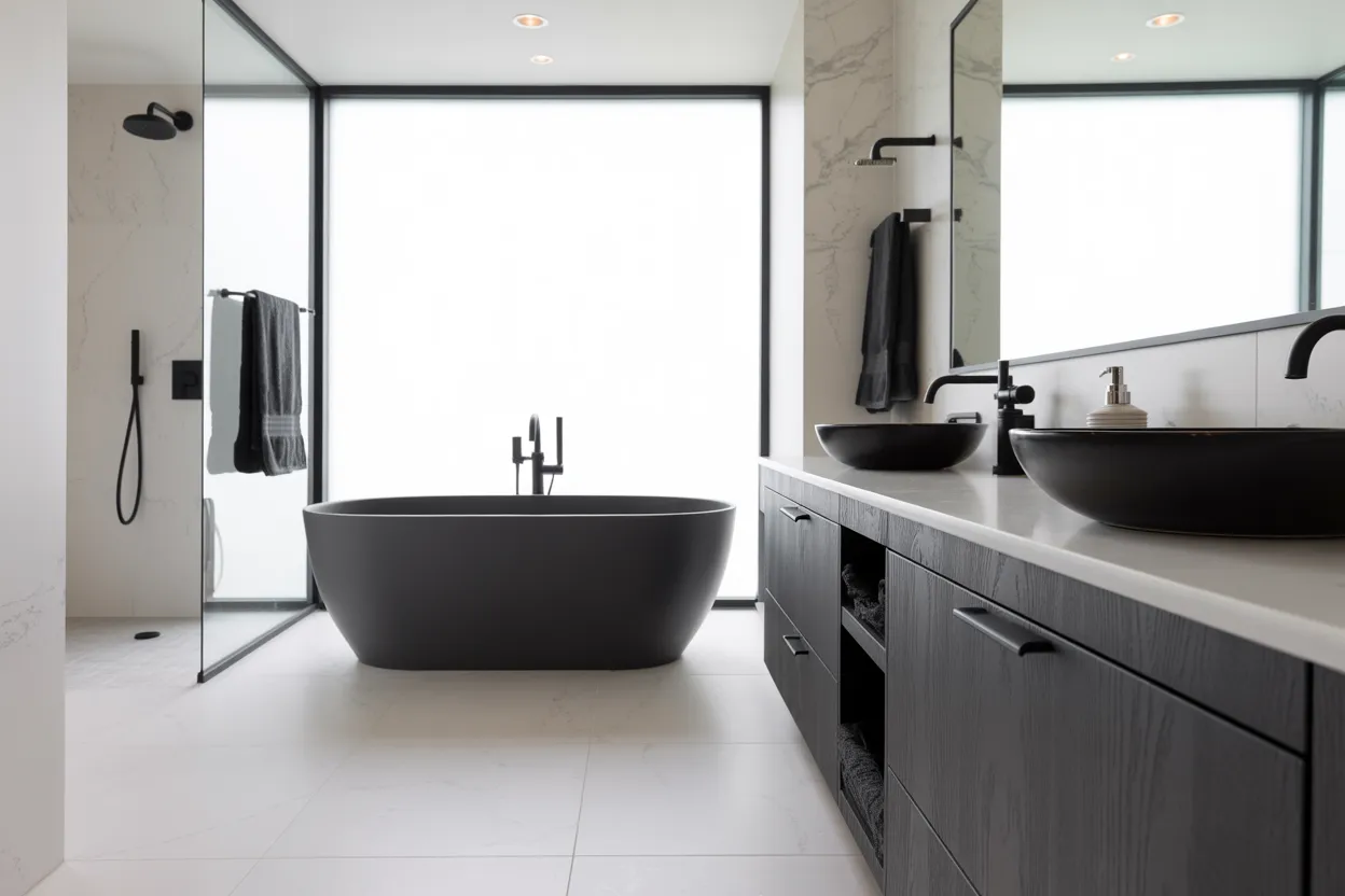 Matte Black Bathroom Fixtures