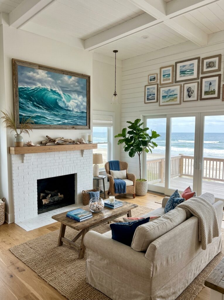 coastal ocean artwork living room