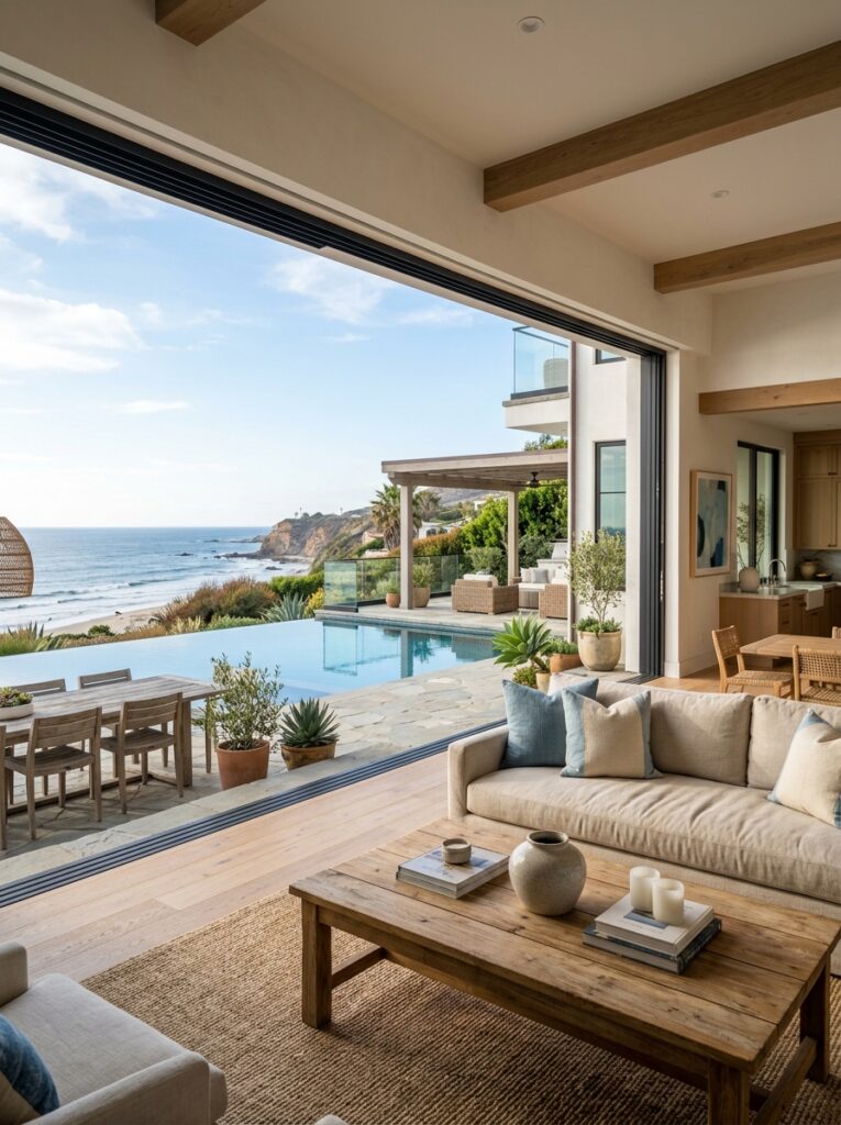 indoor outdoor coastal home design